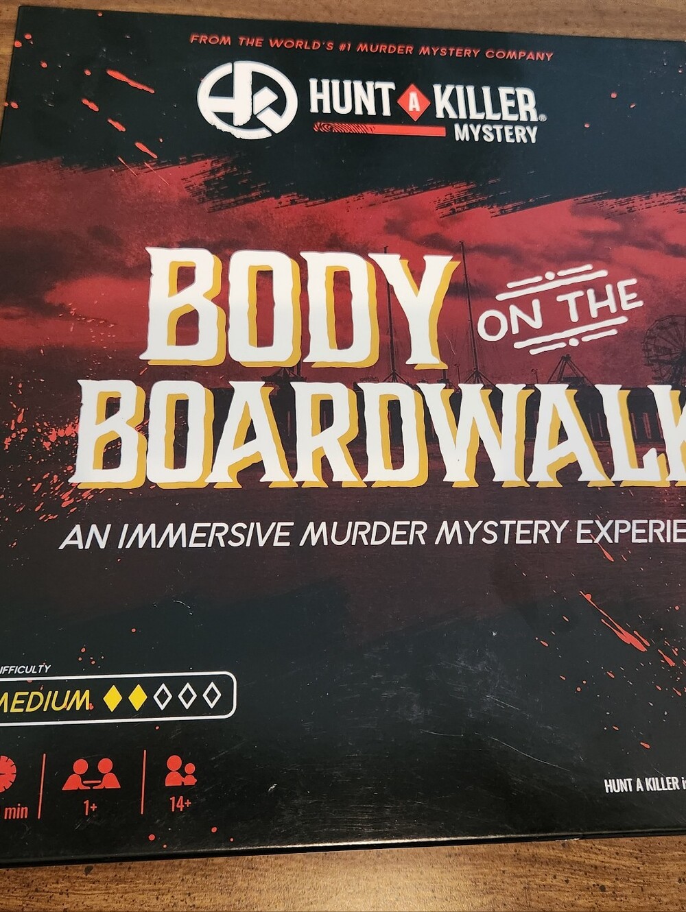 Hunt A Killer "Body on the Boardwalk" Murder Mystery Game - Red & Black